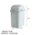 Teyyvn Small 7 Liter / 1.8 Gallon Plastic Trash Can with Swing Lid (Slightly Grey)