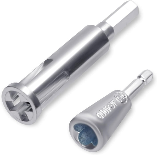 2 Pcs Wire Twisting Tools - 6mm Hex Shank 2-6 Way Wire Stripping Tool for Drill, Cable Nut Stripper