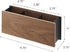 Yamazaki Home Caddy Desk Organizer, TV Remote Control and Pen Holder, Small Steel + Wood, Walnut
