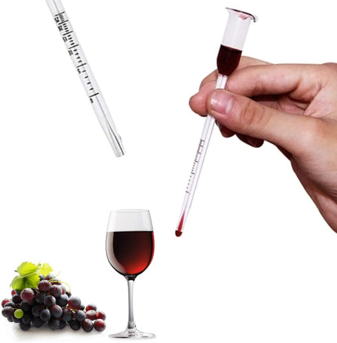 caralin 13cm Wine Making Alcohol Meter Tester for Wine Alcohol Alcohol Meter Tester Transparent