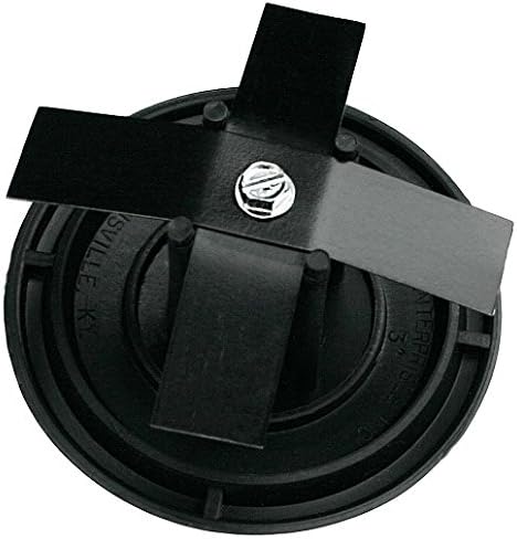 Deltech Manufacturing 3-3/4" Round Light Pole Top Cap- Black Plastic