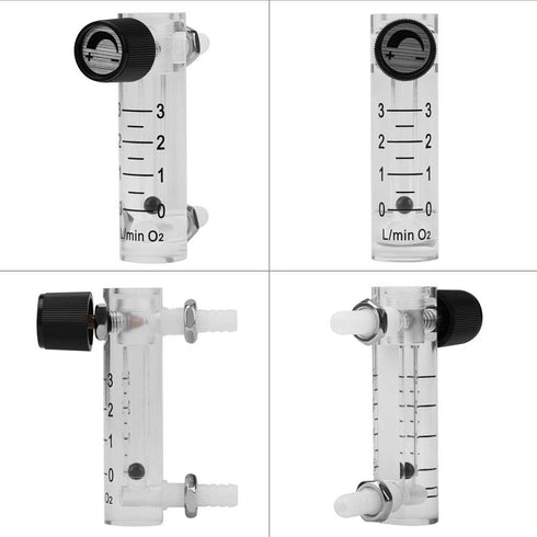Hilitand Gas Flowmeter, 0-3LPM Meter with Control Valve for Oxygen Air Gas