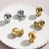 SANCHAKOU 2 Pack Brass Cabinet Knobs Bedside Table Round Shoe Cabinet Bright Gold Cabinet Door Handle Wardrobe Cabinet