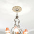 12 Inch Decorative Ceiling Medallion Round Base Ceiling Light Medallion with Artistic Floral Corner Design for Living