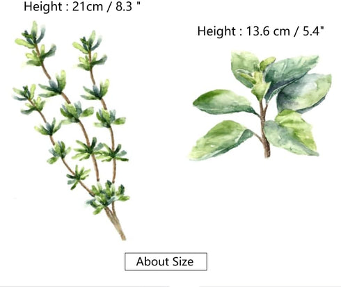 Zaiphany Herb Wall Decals Stickers Peel and Stick,Kitchen Stickers Decals for Cabinet Peel and Stick,Herb Art Decor