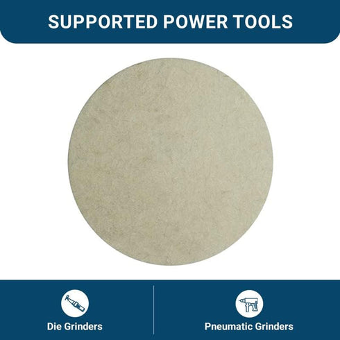 2 Inch 10 Pack Benchmark Abrasives Sanding Discs Felt Quick Change Wool Buffing Pad for Drill & Die Grinder - Surface