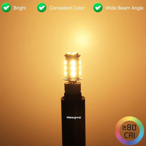 T3 G4 Bi-pin LED Light Bulb 12VAC/DC Low Voltage 3W Warm White 2700K-3000K for Outdoor Landscape Lighting