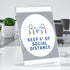 NIUBEE Acrylic Sign Holder, 8.5 x 11 Inches Slanted Back, Clear Plastic Table Stand for Office, Store, and Restaurant