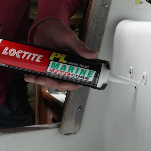 Loctite PL Marine Fast Cure Adhesive Sealants, Waterproof Construction Glue, 10 fl oz Cartridge