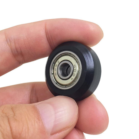 AFUNTA 12 Pcs Big Plastic Pulley Wheels with Bearings for 3D Printer, Compatible with CR-10 / CR-10S