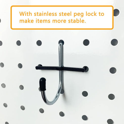 258pcs Pegboard Hooks, Organizer Kit for Various Tools, 1/8 and 1/4 inch Metal Pegboard Hooks Assortment