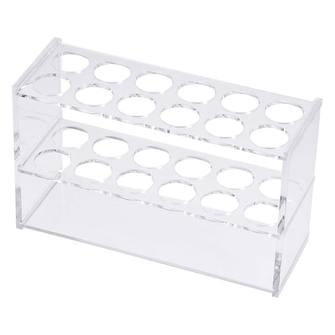YOKIVE Clear Tube Rack, Acrylic Test Tube Holder for 50ml Lab Test Tubes (2x6-Sockets)