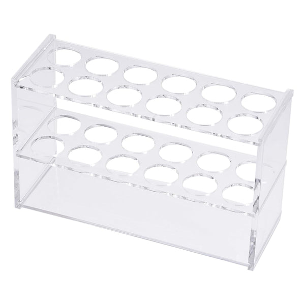 YOKIVE Clear Tube Rack, Acrylic Test Tube Holder for 50ml Lab Test Tubes (2x6-Sockets)