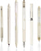 BAYTORY 5 Pcs Gel Pens and 1 Pc Highlighter, Quick Dry Ink Fine Point Black 0.5mm for Journaling Notetaking