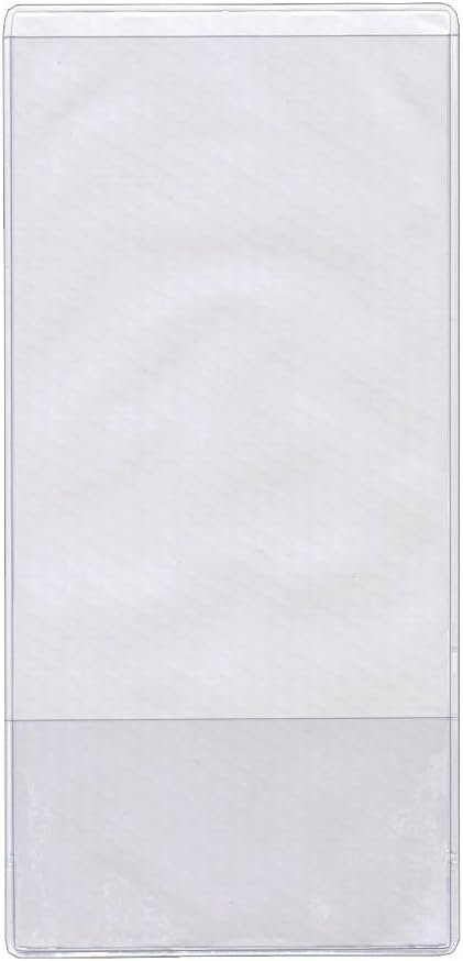 StoreSMART Brochure Holder with Business Card Pocket, Clear Vinyl Plastic, 25 Pack, 8 3/4" x 4"