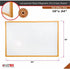 Floortex Viztex Lacquered Steel Magnetic Dry Erase Board, 24" x 18", Oak Effect Surround