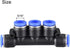 PK-8(8mm) OD Quick Release Connectors Manifold,Inline Manifold Union Fittings, Air Push Quick Fittings, Pneumatic Connectors Push to Connect Fittings Kit, 20 PCS by NACX