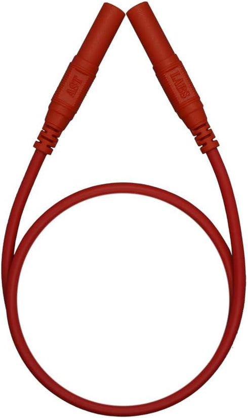 AST Labs 120 inch Test Lead Extension Cable, Banana Plug 4 mm Straight-Straight (Black & Red)