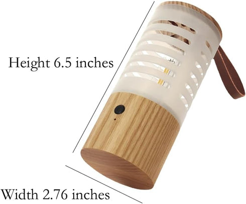 pazmia 1500mAh Dimming Portable Wooden Night Light Mini Stepless Warm White Light USB Rechargeable for Bedroom Baby