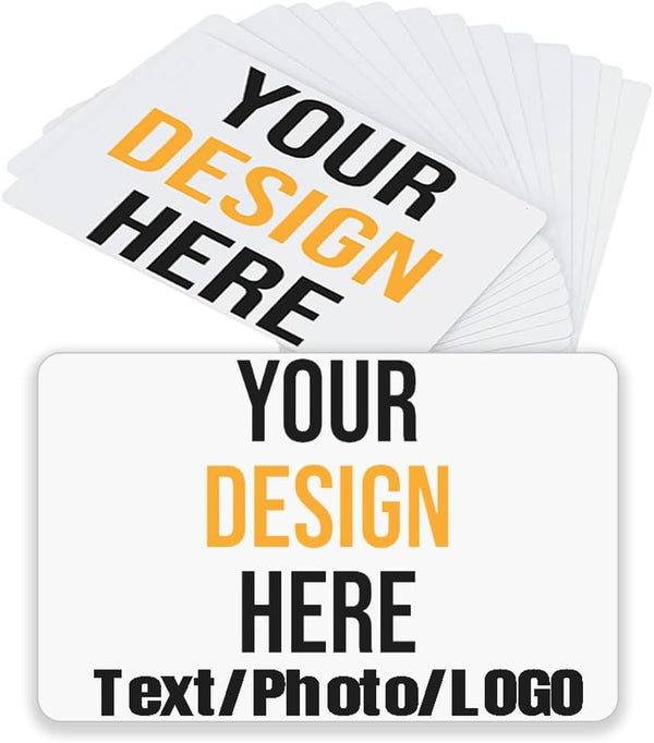 MornLu 500Pcs Custom Business Cards PVC Waterproof Add Photo/Text/Logo Print Your Own Business