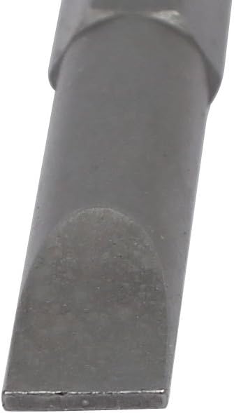 uxcell 10 Pcs 6mm Slotted Tip Magnetic Flat Head Screwdriver Bits, 1/4 Inch Hex Shank, 2-inch Length