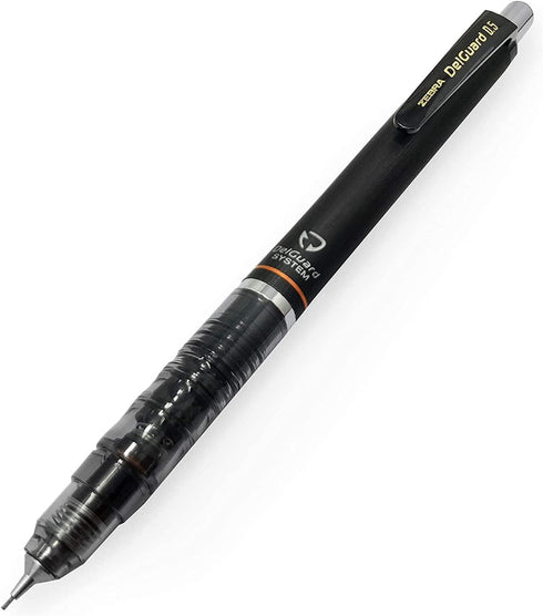 Zebra Delguard Mechanical Pencils - HB 0.5mm, 1 of Each Colour Barrel, Pack of 3