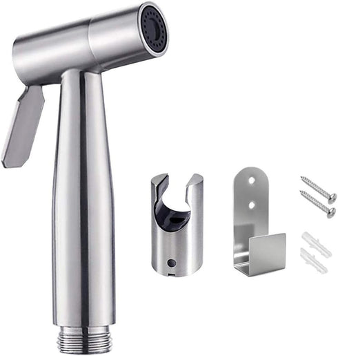 Bidet Sprayer Head, Stainless Steel Handheld Kit with Hook, Easy to Install for Personal Hygiene