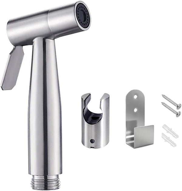 Bidet Sprayer Head, Stainless Steel Handheld Kit with Hook, Easy to Install for Personal Hygiene