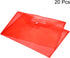 PATIKIL 20 Pack A4 Plastic Envelopes Folder with Snap Closure, Documents Organizer for Office Business, Red