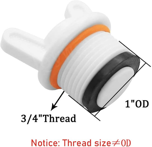 Joywayus 3/4" PT Male Thread PPR Pipe Fitting End Caps Connector Plug with Butterfly, Pack of 5