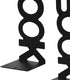 KiBcsLic 2X Heavy Duty Metal Bookends Non Skid Book Stoppers for Home Stationery Office Desk, Black
