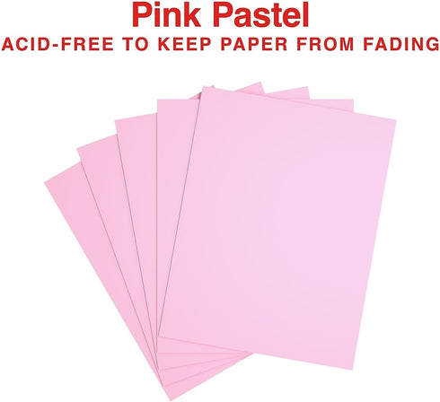 8 1/2-Inch 11-Inch 500/Ream, Staples Pastel Colored Copy Paper x Pink For Office, School & Home