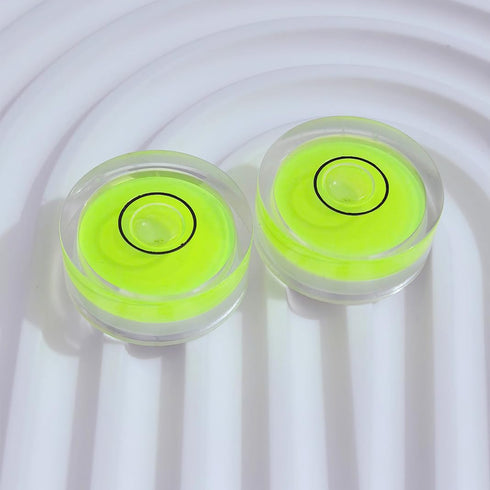 4Pcs Small Circular Bubble Levels, Mini Stick-on Bubble Spirit Level Measuring Layout Tools (25x10mm)