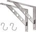 YUMORE Stainless Steel Shelf Bracket 10", Heavy Duty Solid Shelf Support Corner