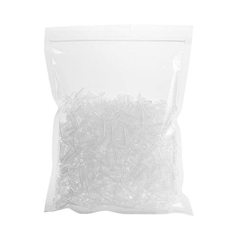 1000 PCS 0.5ml Microcentrifuge Tubes with Attached Lid, Clear Graduation Plastic Lab Snap Tubes (Bag Pack)