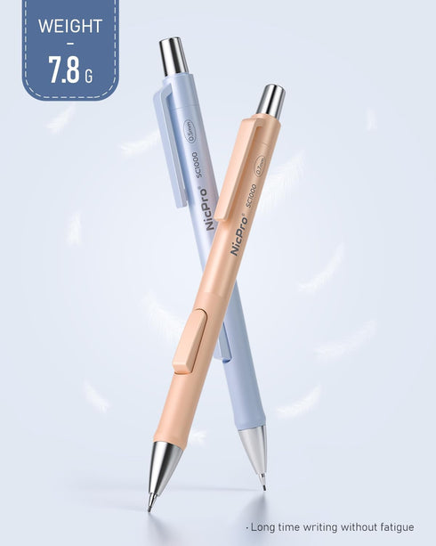 Nicpro 8 Pack 0.7mm Pastel Mechanical Pencil Set, Fast Click Aesthetic Drafting Pencils with 480PCS HB Lead