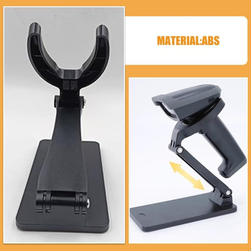 Alipis Universal Barcode Scanner Holder Adjustable Multi-Angle Foldable Hands-Free Stand with Stable Compact Base