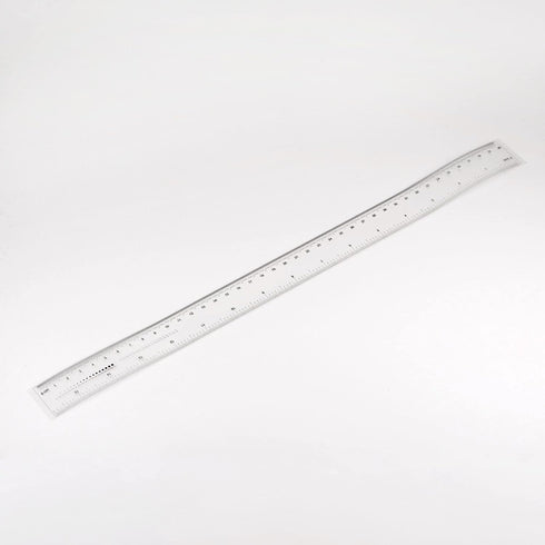 Film Flexible Ruler 16 Inch 0.1mm Scale, PET Plastic Covered Folding Straight Ruler Measuring Tool, Transparent