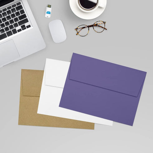 LUXPAPER A7 Invitation Envelopes for 5 x 7 Cards in 80 lb. Wisteria, Printable Envelopes, 50 Pack