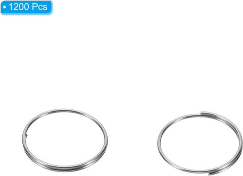 13mm/0.51" 1200Pcs 304 PATIKIL OD Mini Split Rings, Stainless Steel Round Edged Split Circular Ring Clips for Fastening
