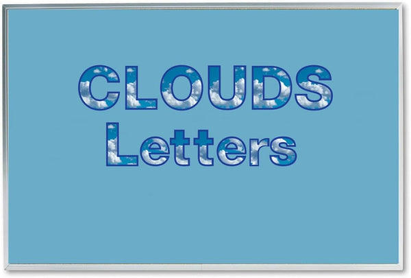 Hygloss Products Bulletin Board Letters and Numbers – Punch Out Cloud Design Combo – 3 Inch, 350 Pieces