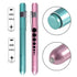 Aokin Pen Light with Pupil Gauge, Reusable LED Medical Penlight for Doctor Nurse, White Light, Teal and Rose Gold