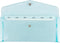 Cash Envelope Wallet with 6pcs Divider and 2pcs Tab Stickers - Reusable Budget Envelopes, Blue Glitter PVC Organizer