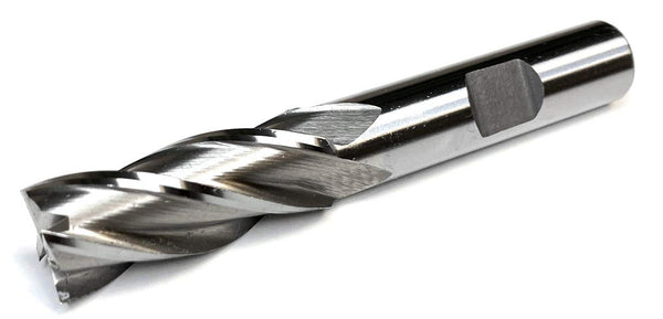 HHIP 5802-0562 4 Flute High Speed Steel Single End Center Cut End Mill, 9/16" x 1/2"