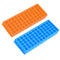 2Pcs Tube Rack Microcentrifuge Tube Racks Double-Sided Plate for 0.5ml-2ml Centrifugal Pipe 60 Holes (Blue-Orange)