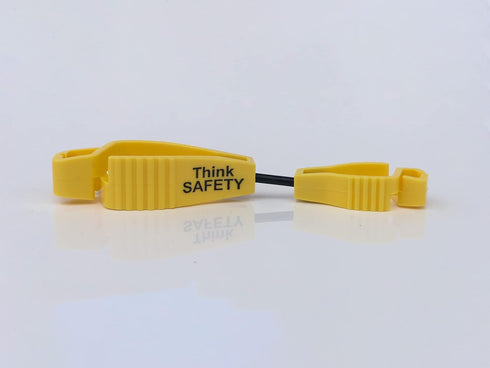 Yellow Clip 1939YW with Think Safety Imprint, Made in the USA