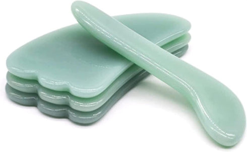 AMAZWI Set 8) Gua sha Scraper Board Natural Jade Guasha Stone Board Facial Eye Guasha Plate Jade Face Massager Scraper