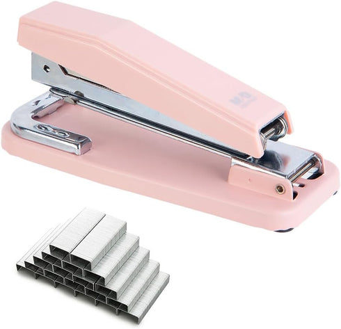 M&G Portable Desktop Stapler with 50 Sheet Capacity, Classic Design, 360 Rotation, 1000 Staples, Durable (Pink)