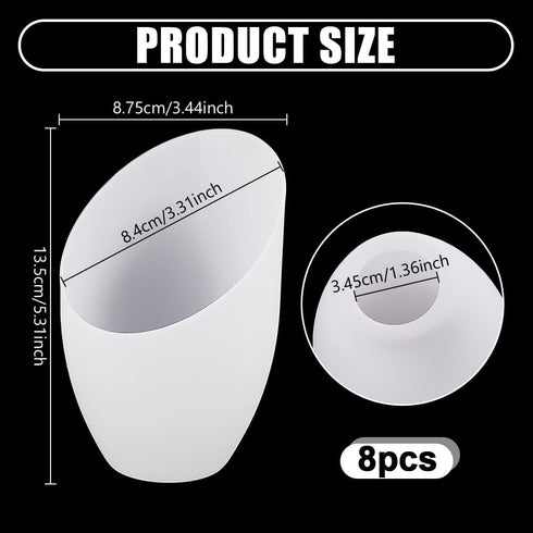 8 Bulbs, 3.6x3.4x5.3 Inch NBEADS Pcs Acrylic Lampshades, Horseshoe Replacement Plastic Lamp Shade Floor Lamp Light