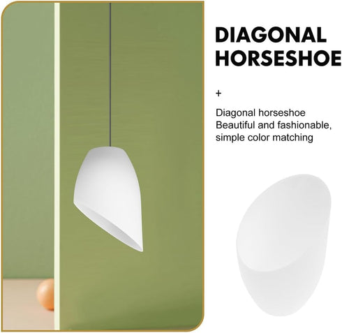5-Pack 5.35X3.54X1.65 Inch Luxshiny Horseshoe Lampshade Lightweight Plastic Lamp Shade for Desk Table Lamp Replacement